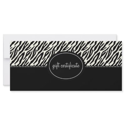 Animal Print Boutique Style Gift Certificates by noteworthy