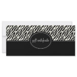 Animal Print Boutique Style Gift Certificates rack cards
