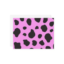 Animal Print Fur Skin Farm Cow Pink, Black