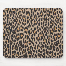 Animal Print Fur Skin Wild Leopard Brown Black Mousepads