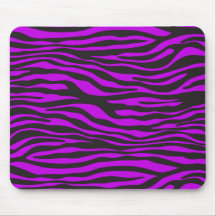 Animal Print Fur Skin Zebra Black Purple Mousemat