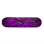 Animal Print Fur Skin Zebra Black Purple Skate Decks