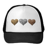 Animal Print Hearts Hat