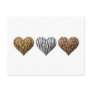 Animal Print Hearts Postcards