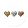 Animal Print Hearts Sticker