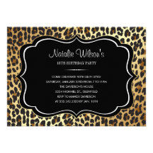 Animal Print Leopard Invitations