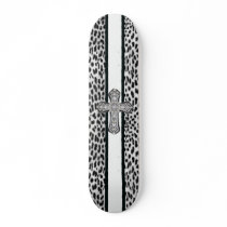 Animal Print Rhinestone crusted Skate Board