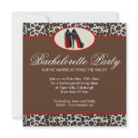 Animal Print & Stiletto Heels Bachelorette Party Custom Invites