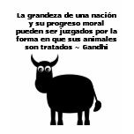 Animal Rights Gandhi Quote In Spanish With Bull t-shirts