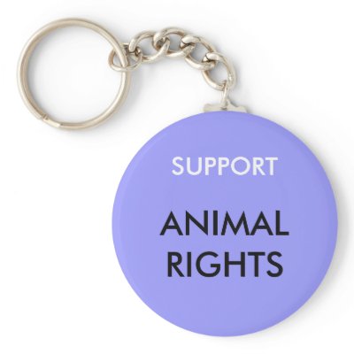 Animal Rights Keychain, Blue by Azan38