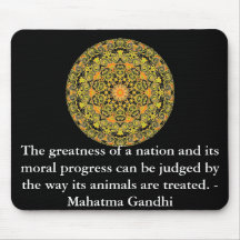 animal rights quote - Mahatma Gandhi Mouse Pads