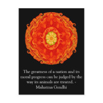 animal rights quote - Mahatma Gandhi Post Cards