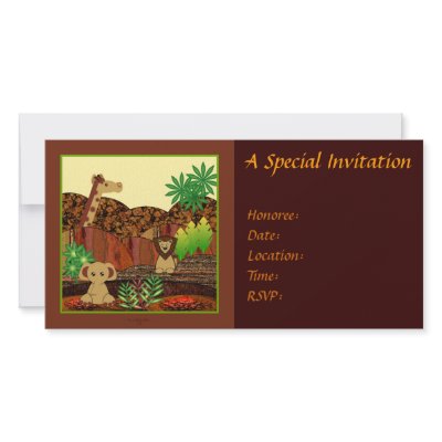 Animal Safari Invitation by SherryHolderHunt