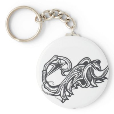 animal scorpion tribal star tattoo keychains by tattoostyle