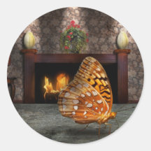 Animal - The Butterfly Round Stickers