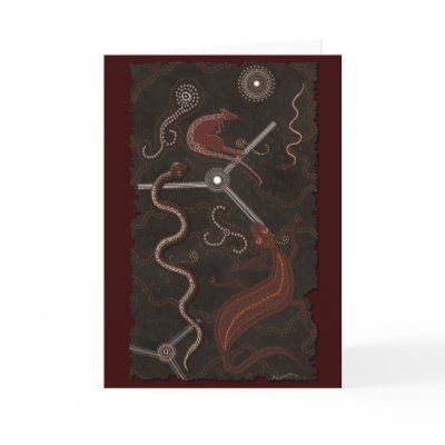 "Animal Tracks" Australian Aboriginal Art Cards by RavenSpiritPrints