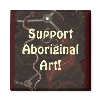 "Animal Tracks" Australian Aboriginal Style Art Refrigerator Magnets by RavenSpiritPrints