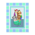 Animal Voyage (framed) Baby Shower Invitation Post Cards