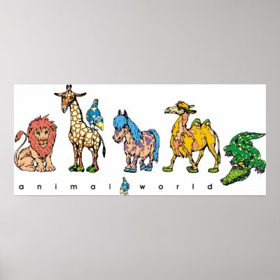 Animal World Print by biliana
