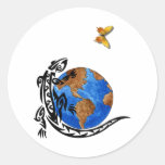 Animal World Round Stickers