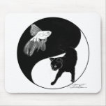 Animal YinYang Black and White Mouse Pads