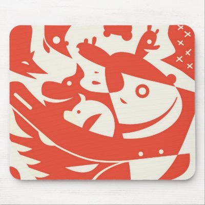 Animals Abstract Mousepad by billoneil
