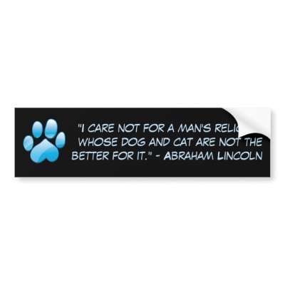 Animals and Religion Bumper Sticker by Sincerelyred143