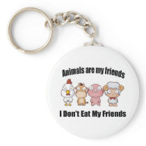 Animals are my friends key chains