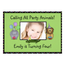 Animals Birthday Party Invitation