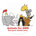 Animals for AIDS Stickers