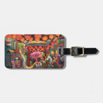 Animals in China Town luggage tags