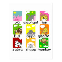 Animals on Parade Postcard