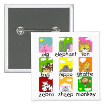 Animals on Parade Tshirts and Gifts Pin