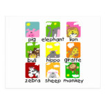 Animals on Parade Tshirts and Gifts Post Cards