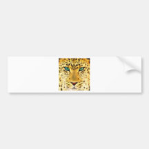 animals snow leopard 2 art bumper sticker