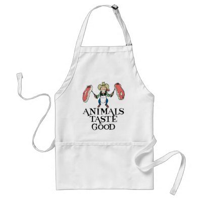 Animals Taste Good Apron by omglolbbq