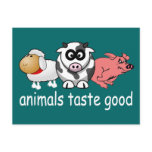 Animals Taste Good - Changeable Background Colour Postcard