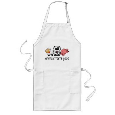 Animals Taste Good - Funny Meat Eaters Design Apron by super_cool