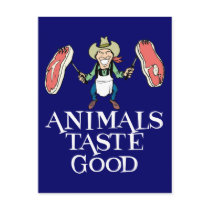 Animals Taste Good Post Cards