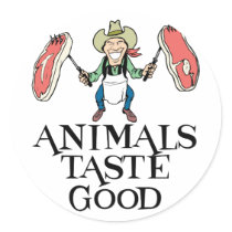 Animals Taste Good Stickers