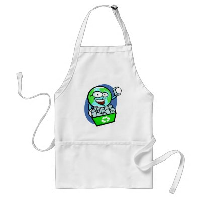 Animated earth recycling aprons by doonidesigns