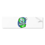 Animated earth recycling bumper stickers