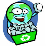 Animated earth recycling photo sculptures