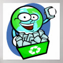 Animated earth recycling posters