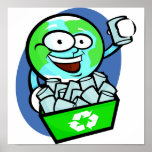 Animated earth recycling posters