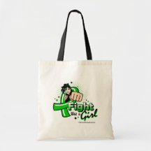 Animated Fight Like A Girl Kidney Disease Canvas Bags