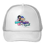 Animated Fight Like A Girl Thyroid Cancer hats