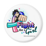 Animated Fight Like A Girl Thyroid Cancer magnets