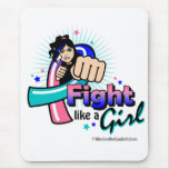 Animated Fight Like A Girl Thyroid Cancer mousepads