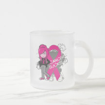 Animated Girl Breast Cancer Sucks Coffee Mugs